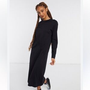 Monki Black Long Sleeve Dress